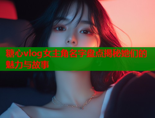 糖心vlog女主角名字盘点揭秘她们的魅力与故事  第1张